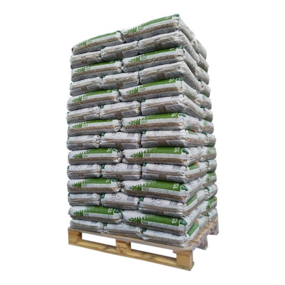 Green Forest Holzpellets – Palette 70 × 15 kg (1 050 kg)