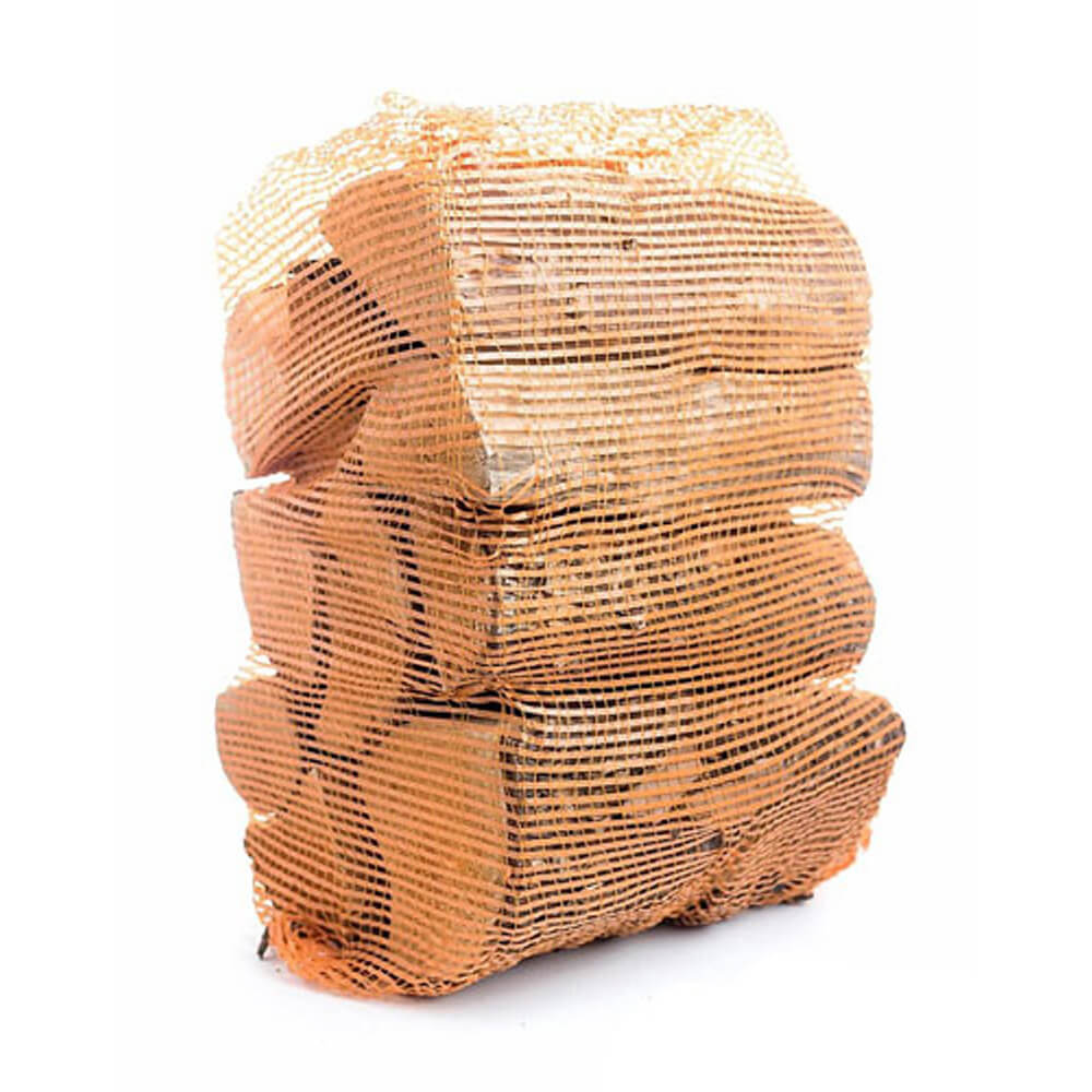 Brennholz Halbpalette 52 Netzsäcke – Hartholz kammergetrocknet, ca. 500 kg, ≤ 20 % Feuchte