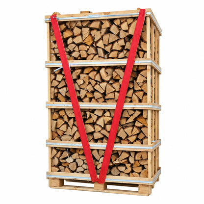 Eichenbrennholz ultra-trocken 2 m³ – 30 cm, 1 000 kg, 8,6 GJ/m³, Kiste 120×100×195 cm