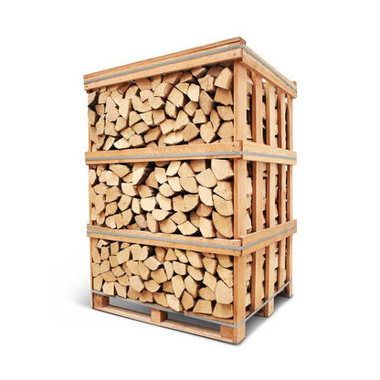 Brennholz Großkiste 33 cm – Eiche & Hainbuche Mix, kammergetrocknet, alle Feuerungsanlagen