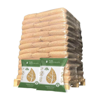 Buche-Holzpellets – 800 kg/m³, Länge 32 mm, Palette 900 kg