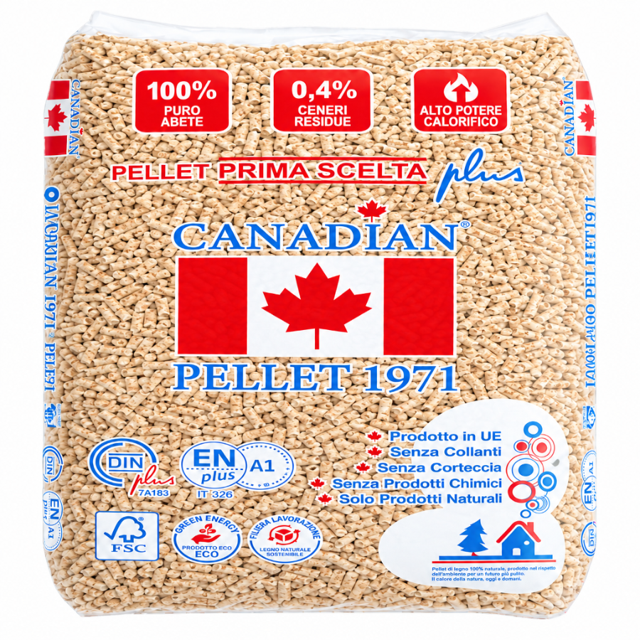 Canadian Pellet 1971 ENplus A1 – 15 kg Sack (Palette 70 Säcke)